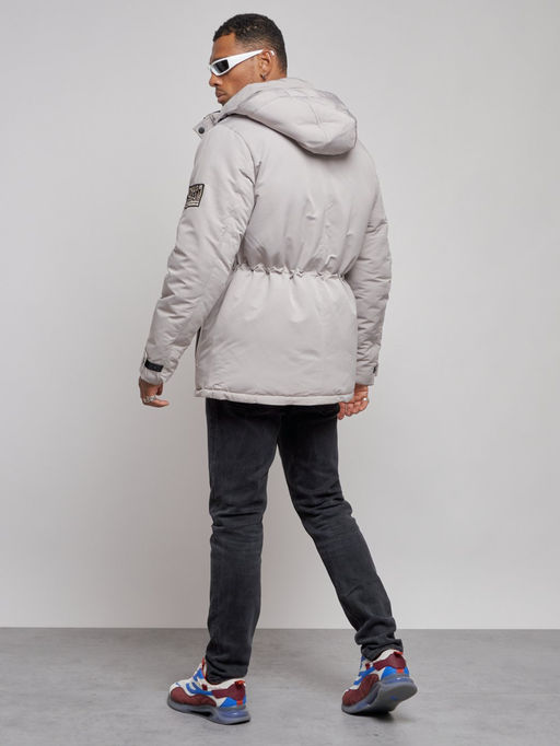 Куртка мужская зимняя с капюшоном молодежная серого цвета 88911Sr - Mtforce фото 4