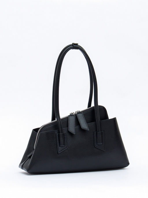 Сумка женская кожаная 6006L black Polina&Eiterou