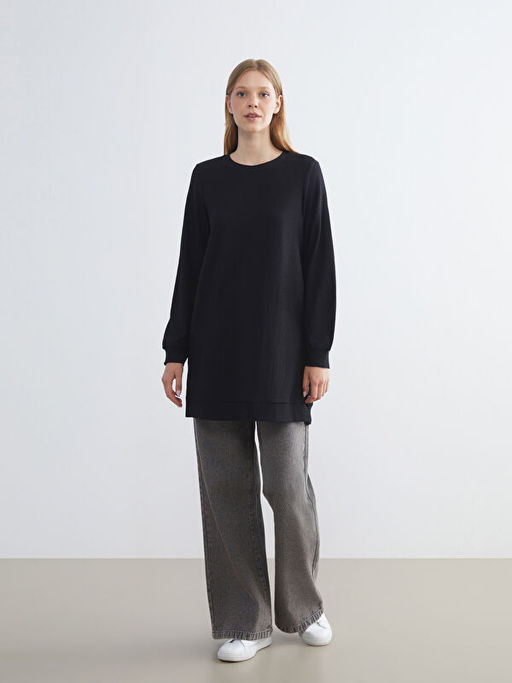 Bisiklet Yaka Dokulu Kad?n Tunik