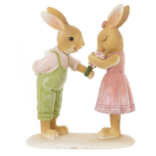 Фигурка декоративная "Зайцы", L11 W5 H13 см