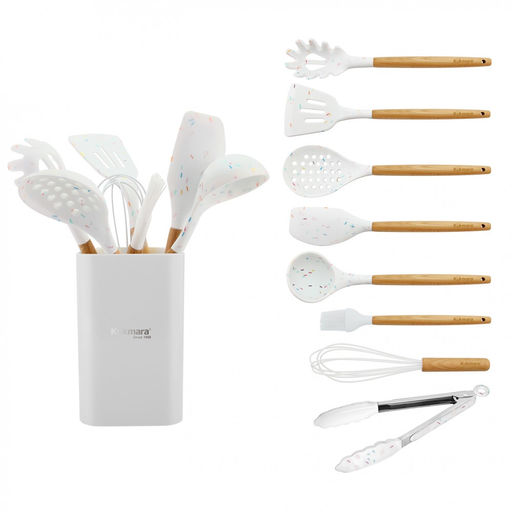 Набор кухонных принадлежностей из силикона 9 предметов White kuk-04/09011601 - Kukmara фото 2