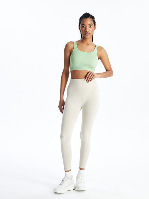 Beli Lastikli D?z Seamless Kad?n Tayt