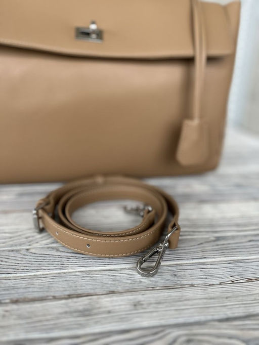 Женская кожаная сумка-портфель 8399-3 Бежевый - Sergio valentini фото 7