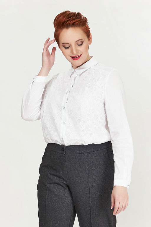 Блуза офисная белая - Olsi фото 3