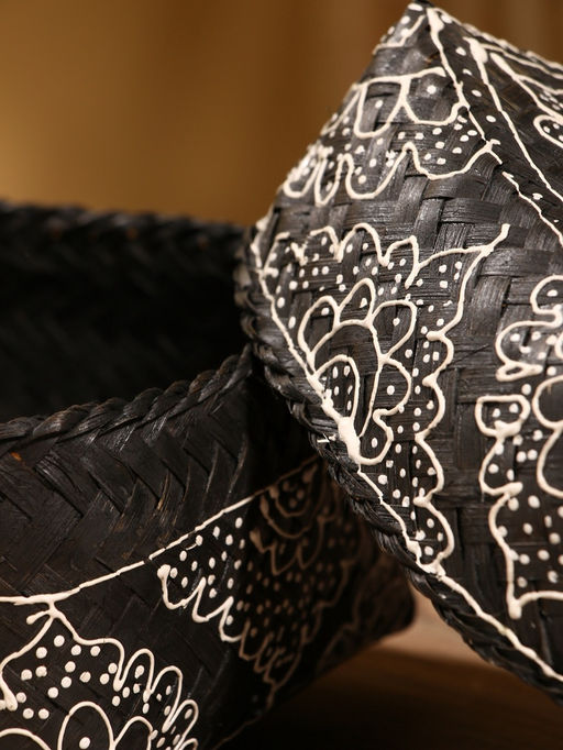 Корзинка плетёная «Бонтанг», 16×16×12 см, бамбук, тёмная