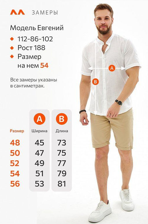 Мужская льняная рубашка с воротником-стойкой Happy Fox  фото 3