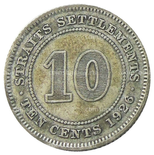 10 центов 1926 года Стрейтс Сетлментс