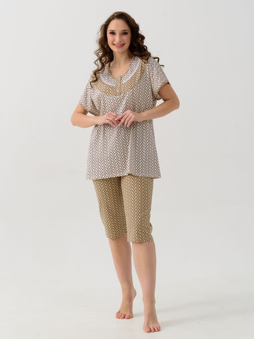 100% Хлопок Пижама Цветочек - Оптима фото 3