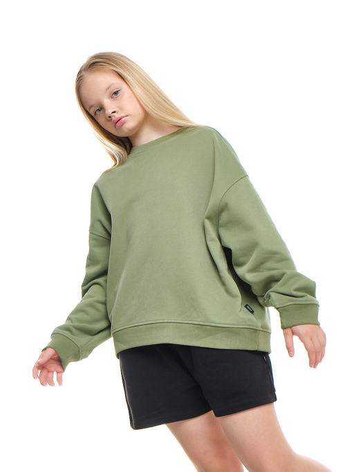 Свитшот базовый однотонный 22-7664 красный - Mini maxi фото 16