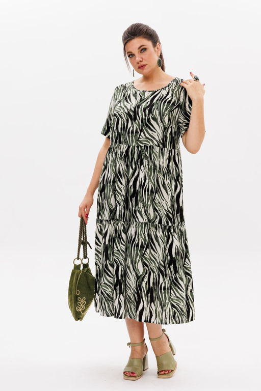 Платье ANELLI 1408 зеленая тень  фото 8