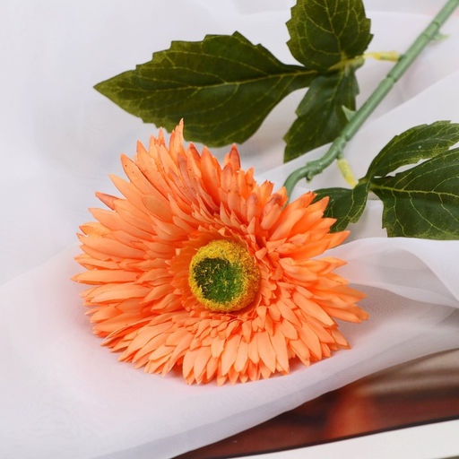 Цена за 2 шт. Цветы искусственные «Астра махровая», 46×10 см, оранжевые