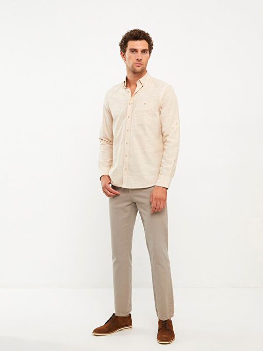 Regular Fit Uzun Kollu Desenli Erkek G?mlek