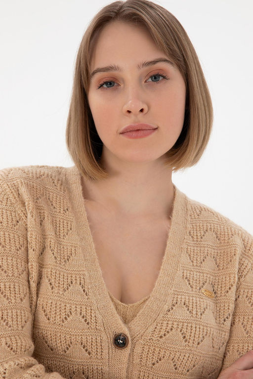 Женщина песчаная трикотаж кардиган Неожиданная скидка в корзине - U.s. polo assn фото 2