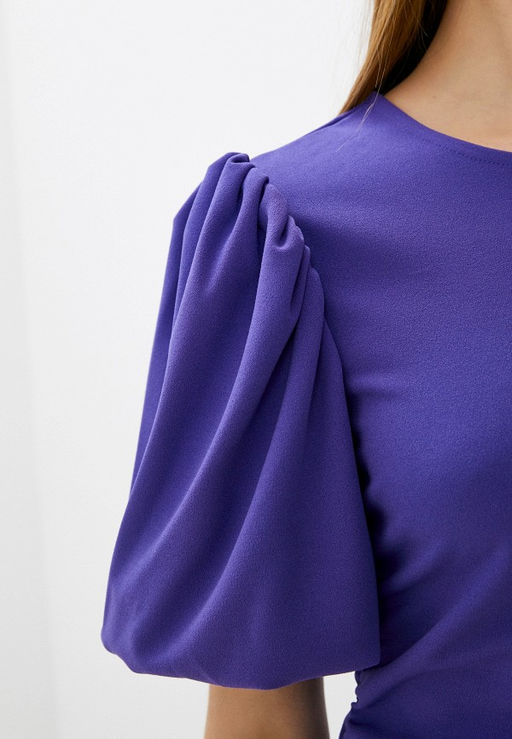 Фиолетовое платье с рукавами-фонариками - Incity фото 8