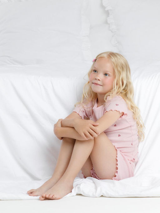 К 1652/холодный розовый,милые сердечки пижама для дев - Crockid фото 3