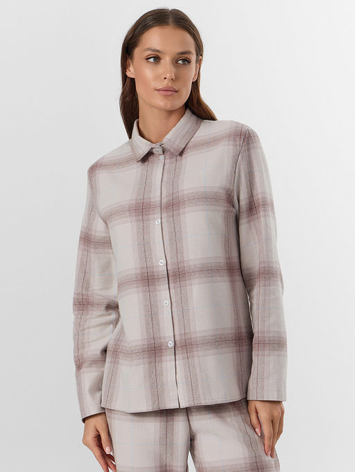 Комплект женский домашний серый в клетку - Mark formelle фото 4