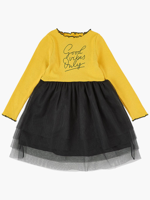 Платье с фатиновой юбкой на праздник UD 6849 горчица - Mini maxi фото 3