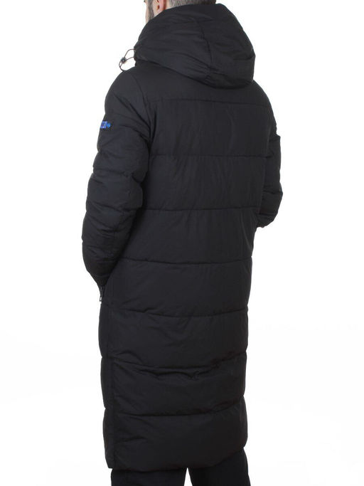 6896 BLACK Куртка мужская зимняя удлиненная (200 гр. холлофайбер)
