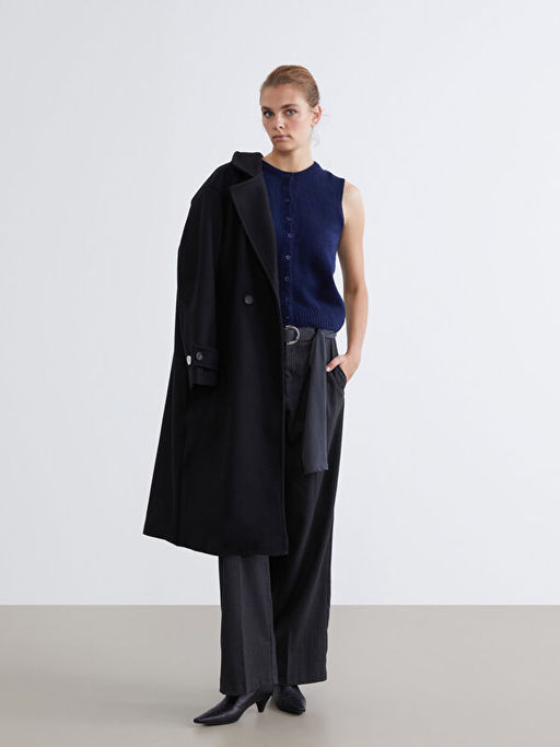 Bisiklet Yaka Kad?n Triko Yelek