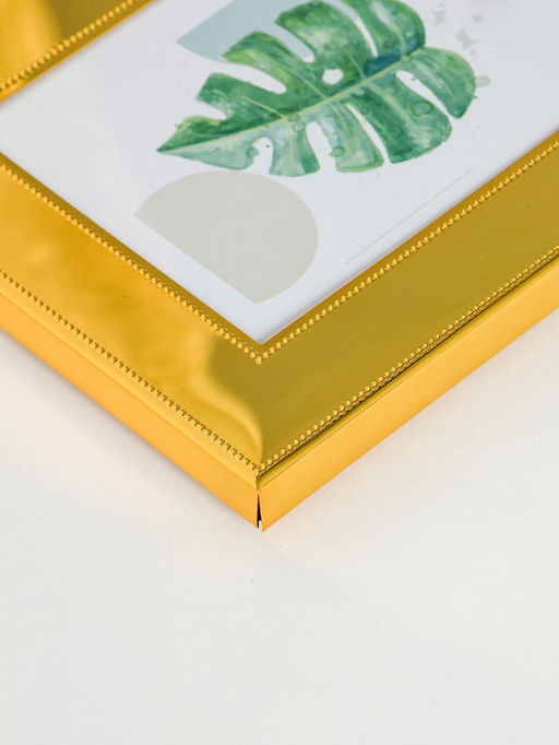 Фоторамка металл на 1 фото 10х15 см "Зеркало" золото гальваника 1,7х15х20,2 см