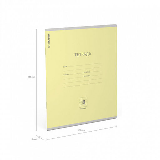 Цена за 200 шт. Тетрадь школьная ученическая ErichKrause Классика зеленая, 18 листов, клетка (в плёнке по 10 шт.)  фото 46