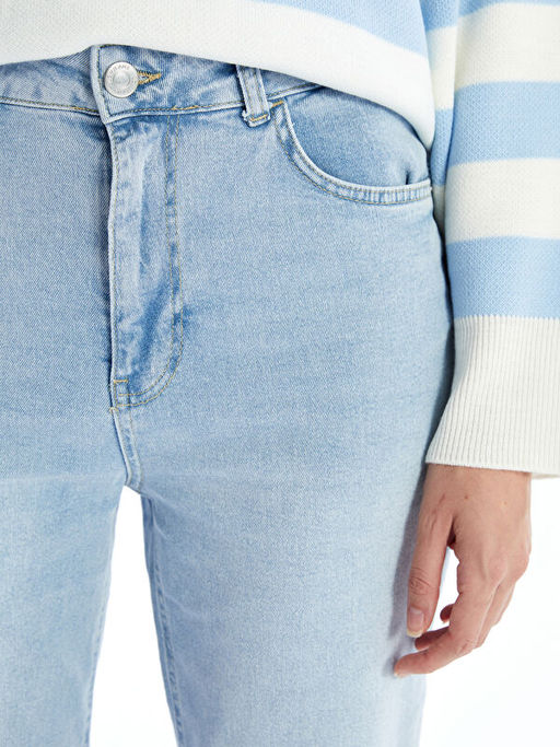 Straight Fit Kad?n Jean Pantolon