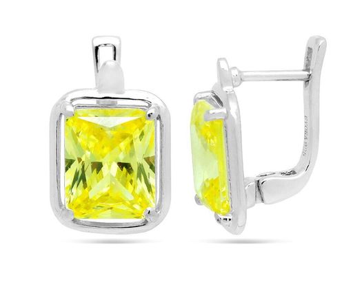 Серьги из серебра крайола циркон, Астра2