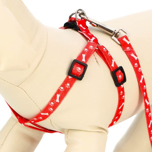 Комплект Классика, капрон, поводок 120 х 1 см, ОГ 21-35 см, красный - Пижон фото 3