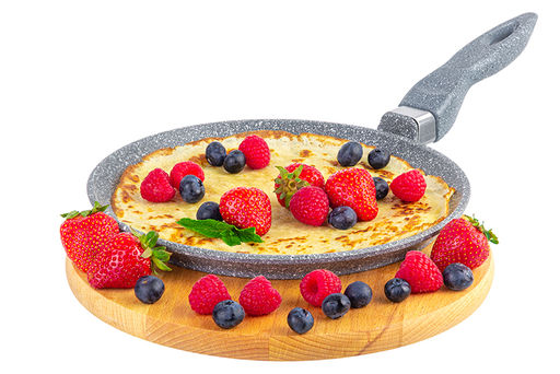 Сковорода блинная 22 см ГАРМОНИЯ ВКУСА "Серый мрамор" н/р, 39*23*7 см