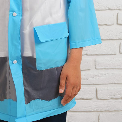 Дождевик детский Гуляем под дождём, голубой, XL - Simaland фото 3