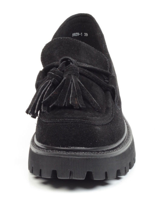 03-5929-1 BLACK Лоферы женские (натуральная замша) - No name фото 11