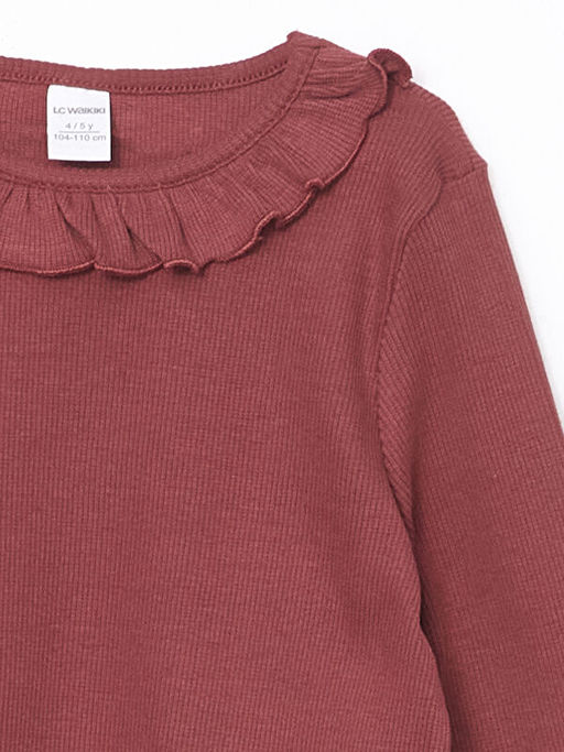 Bisiklet Yaka Dokulu K?z Bebek Ti??rt - Waikiki фото 2