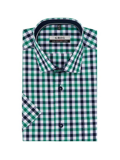 Сорочка мужская короткий рукав GREG 425/101/6140/1p