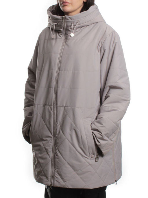 F-804 GRAY BEIGE Куртка демисезонная женская (100 гр. холлофайбер) - Fashion фото 5