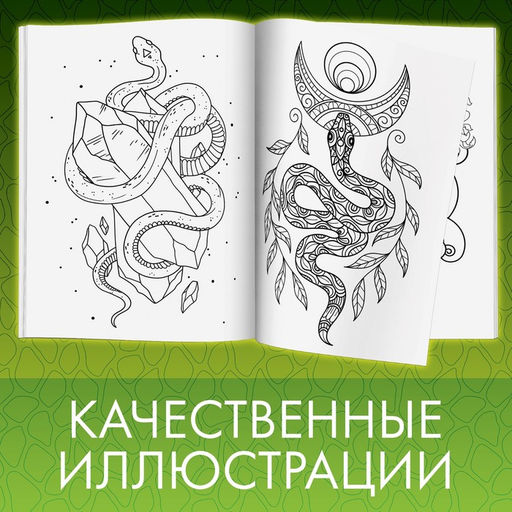 Цена за 2 шт. Раскраска Прекрасные и опасные змеи, 32 раскраски, А4 - Буква-Ленд фото 4