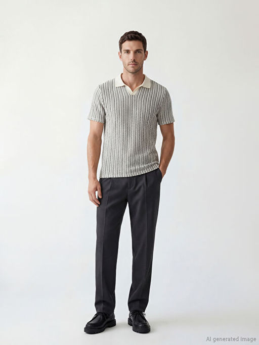 Polo Yaka ?izgili Erkek Ti??rt