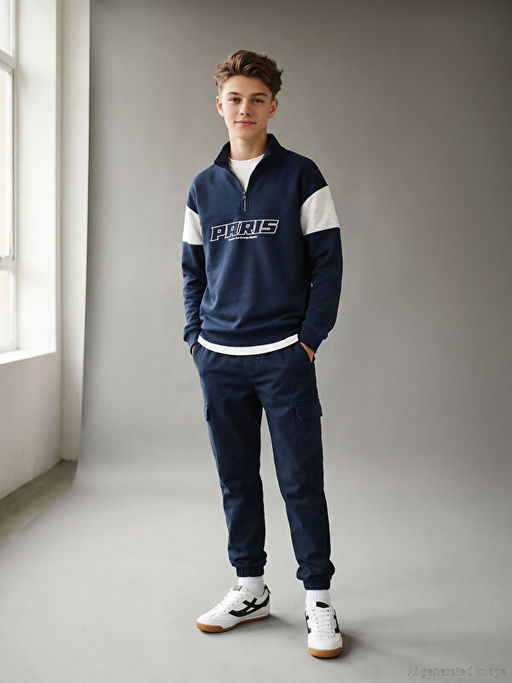 Beli Lastikli Polar Astarl? Erkek ?ocuk Jogger Pantolon