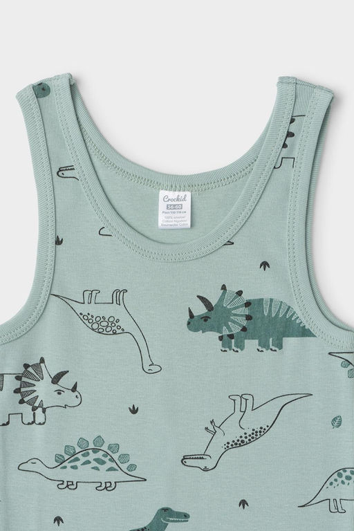 К 1182-2уп/тем.малахит,голуб.прибой,динозавры набор майка для мал