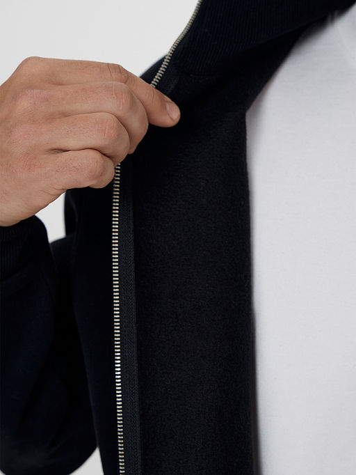 Теплая толстовка мужская черная с начесом