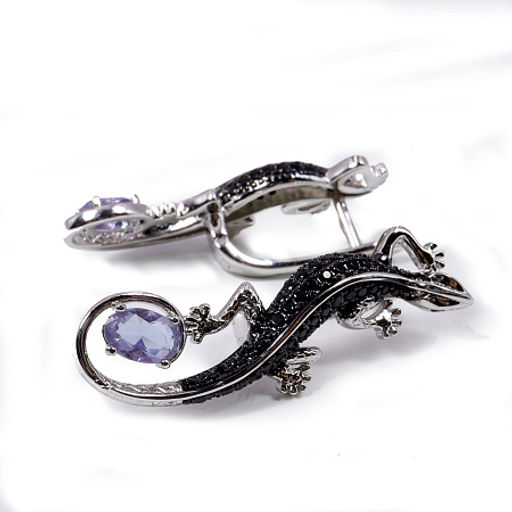 Комплект ювелирной бижутерии Silver Gold кольцо и серьги с Аметрином - Сандаловый дом фото 2