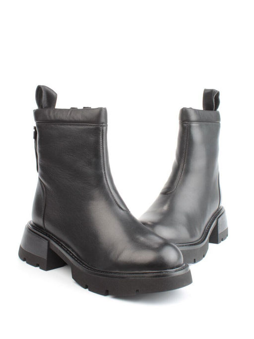 04-M3-L860 BLACK Ботинки зимние женские (натуральная кожа, натуральный мех)