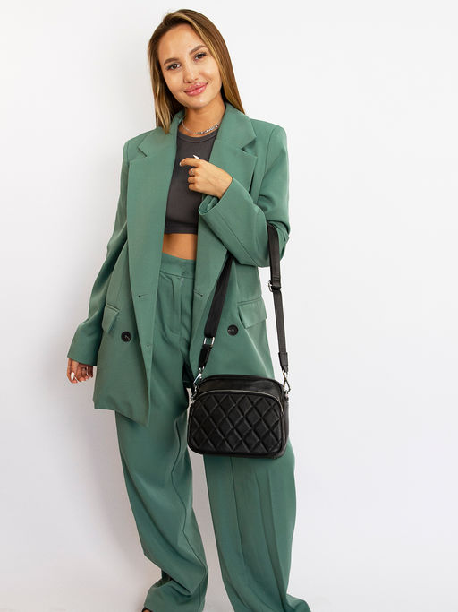 LACCOMA сумка C0797H-черный натуральная кожа полиэстр  фото 3