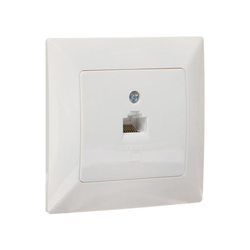 Розетка компьютерная Luazon Lighting «Антей», скрытая, IP20, одноместная, белая