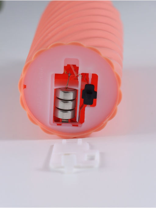 Светодиодная свеча, ночник LED RISALUX «Свидание», 3×AG13, оранжевый, 5×5×11 см