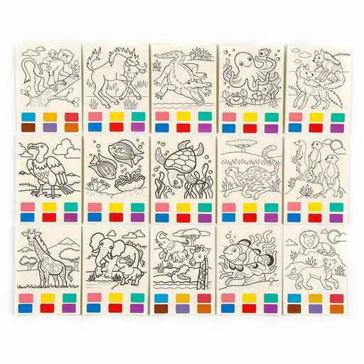 Водная раскраска Животные, с кисточкой и мольбертом - Simaland фото 3