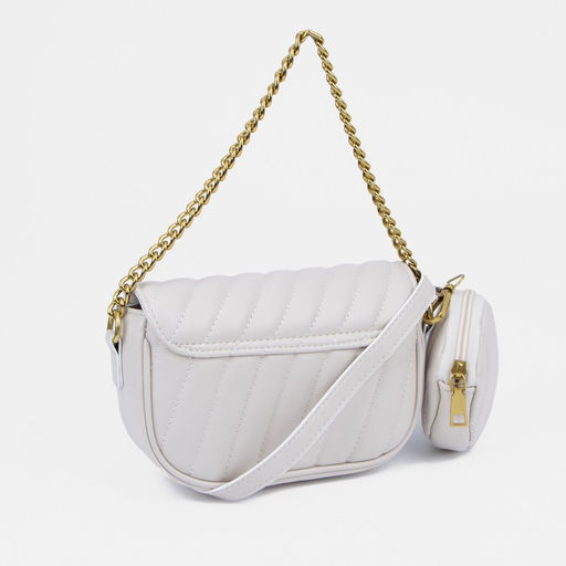 Сумка-мессенджер на клапане, цвет белый - Simaland фото 2