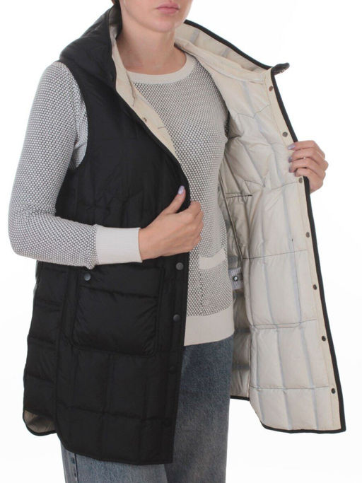 25-923 BLACK Жилет утепленный женский (утиный пух) - Fashion фото 7