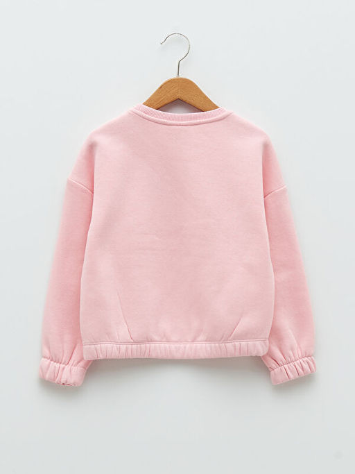 Bisiklet Yaka Bask?l? Uzun Kollu K?z ?ocuk Sweatshirt - Waikiki фото 2