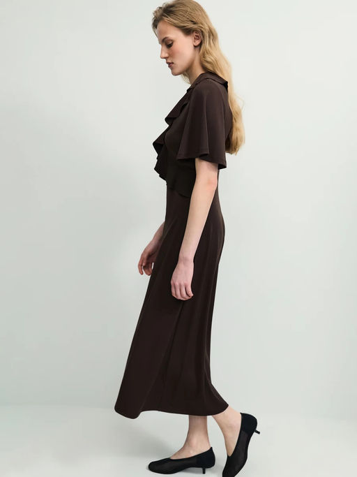 Платье миди с рюшами / Zarina