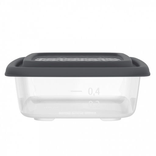 Контейнер для продуктов Гурман 0,8л, 19,4х13,1х5,2см, полипропилен, графит, подходит для СВЧ и заморозки (Россия) - Домашняя мода фото 3